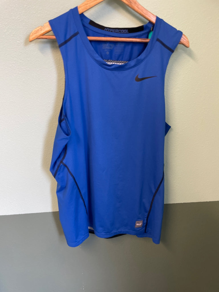 Nike Pro Combat Hypercool Fitted Tank Top Black Blue Mesh Athletic Size L  5H – All Seasons Resale